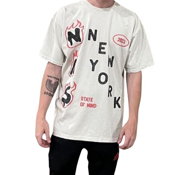 NAS NYSOM TOUR ‘23 CEMENT T-SHIRT Tee, Size M, New Official Tour Merch RARE - Picture 1 of 6